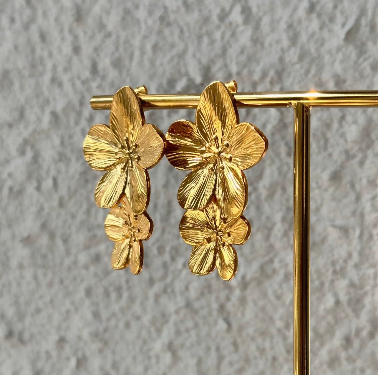 Golden Bloom Earrrings - Layalid Jewellery