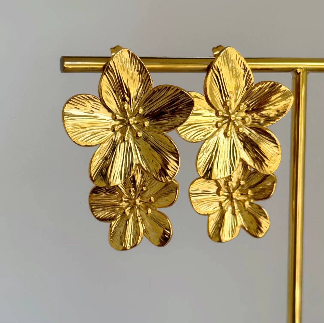 Golden Bloom Earrrings - Layalid Jewellery