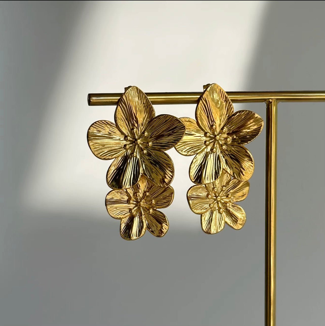 Golden Bloom Earrrings - Layalid Jewellery
